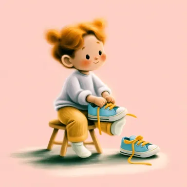Put on shoes picture card